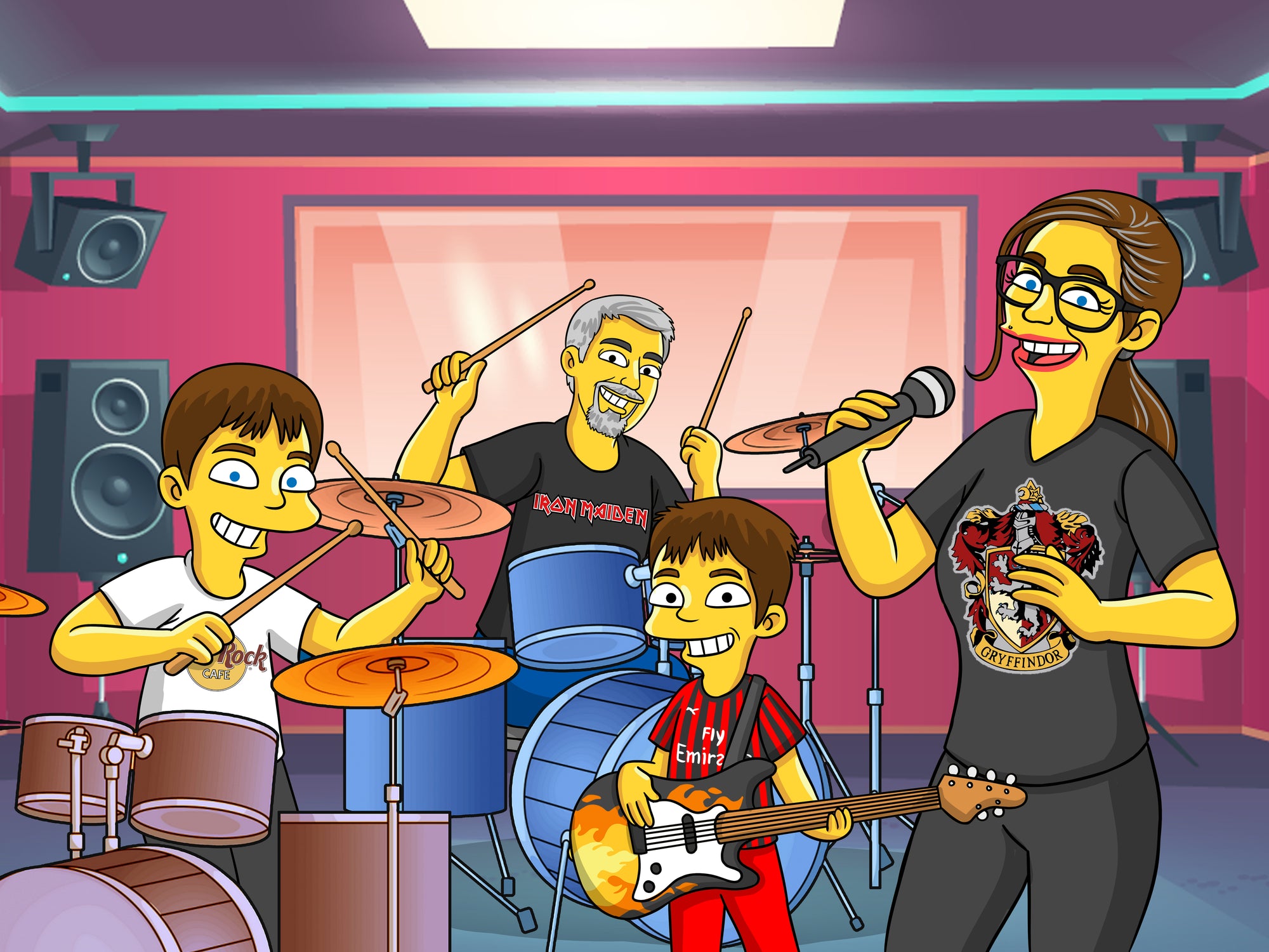 Caricatura DiventaGiallo™ - +6 persone