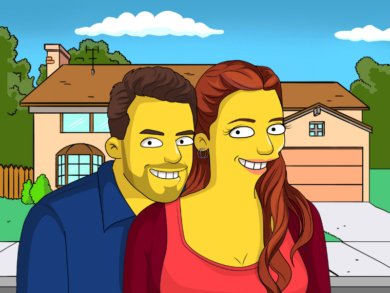 Caricatura DiventaGiallo™ - +6 persone