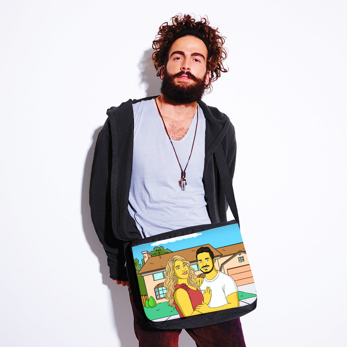 Stampa su borsa a tracolla