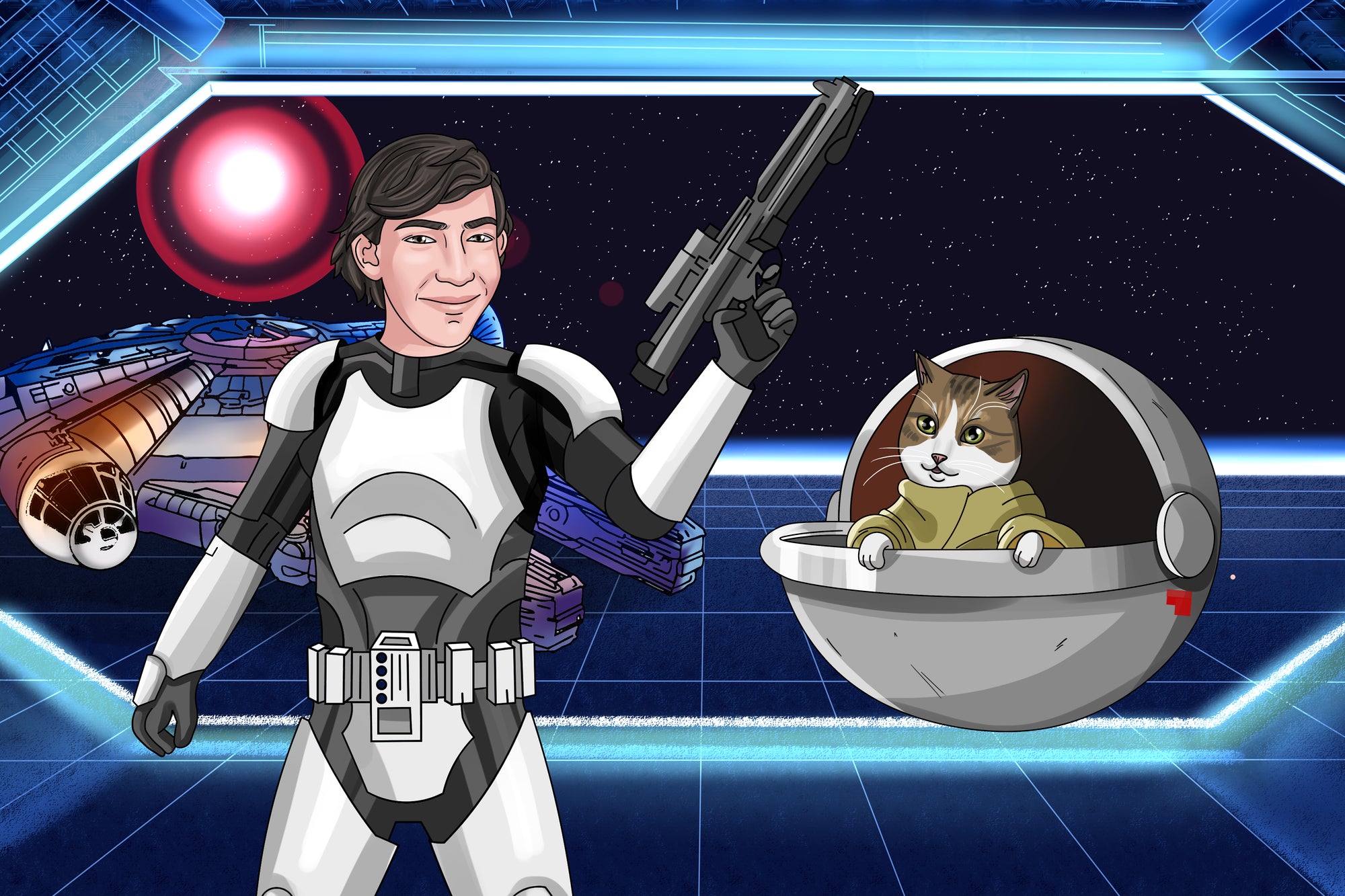 Diventa Guerriero Stellare - Caricatura DiventaGiallo™!