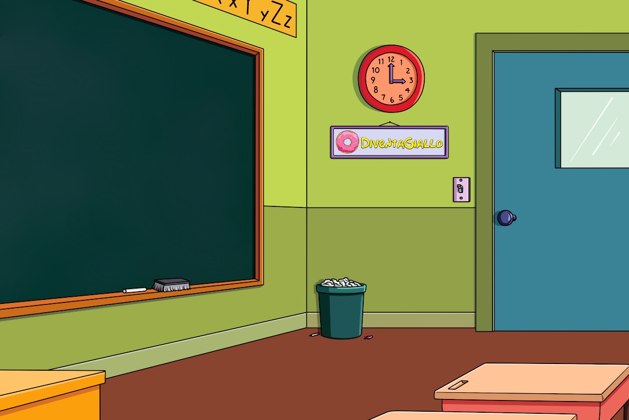 Caricatura DiventaGiallo - Sfondo Scuola