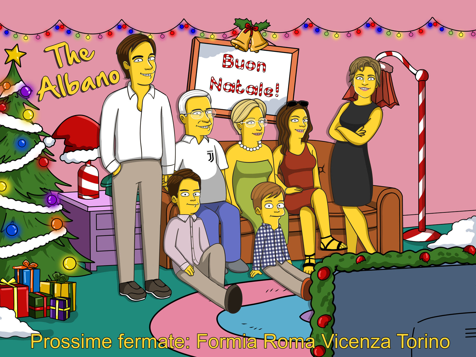 Caricatura DiventaGiallo™ - +6 persone