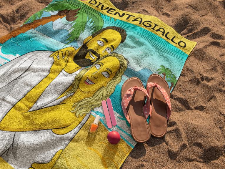 Друк на пляжному рушнику