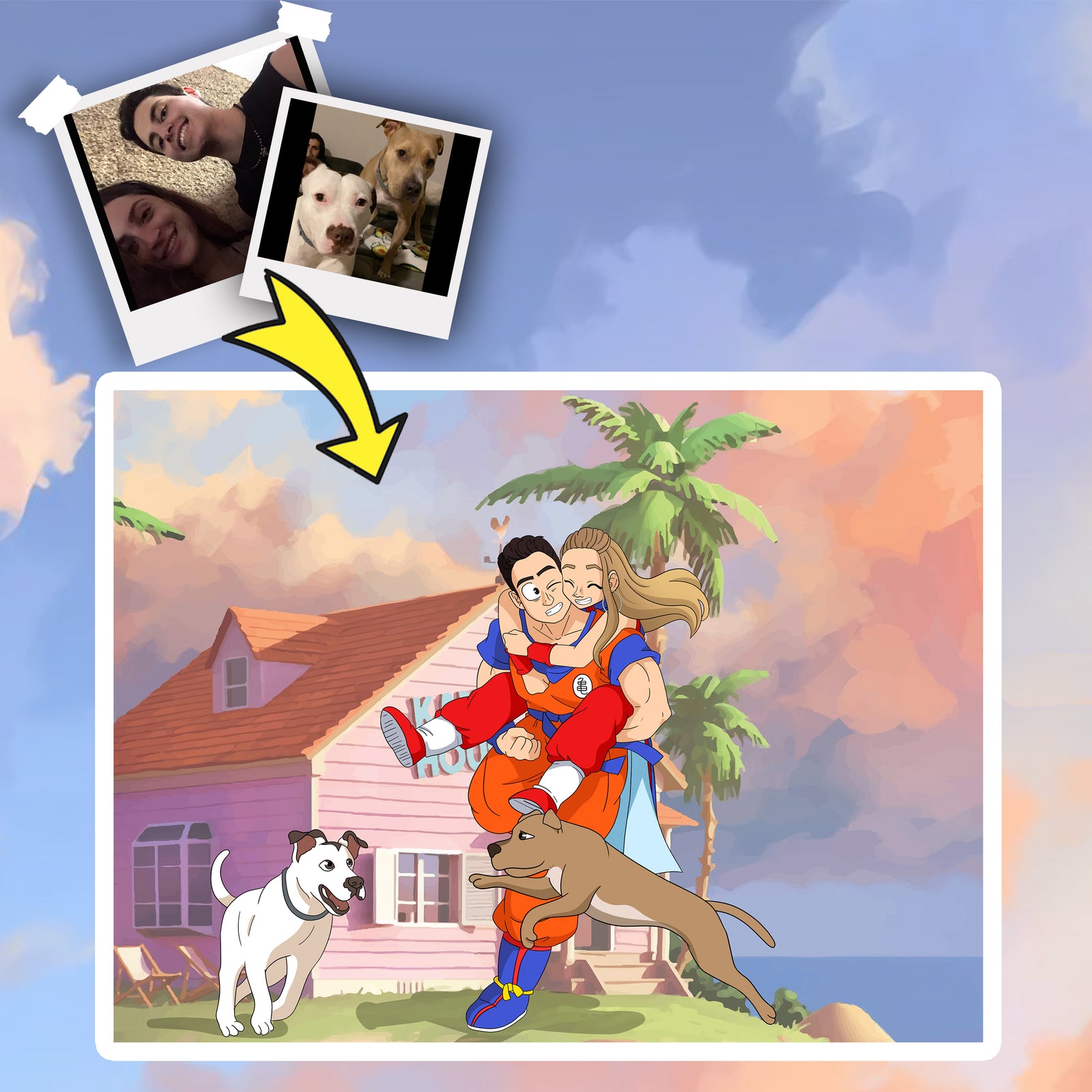 Diventa Saiyan - Caricatura DiventaGiallo™!